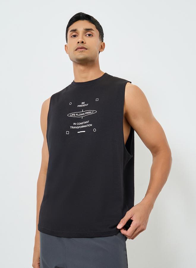 ستايلي اكتيف تيشيرت بلا أكمام بقصة مريحة للرجال - Image 1