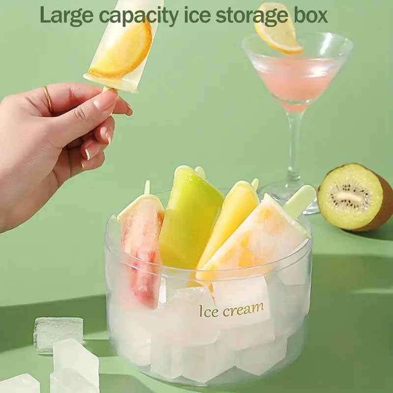 TGOPIT Popsicle Molds Mini Popsicle Molds Reusable DIY 8 Grid Ice Pop Mould for Homemade Upgrade Ice Cream Mold with Sticks and Ice Box Easy Release Popsicle Maker BPAFree Green - Image 5
