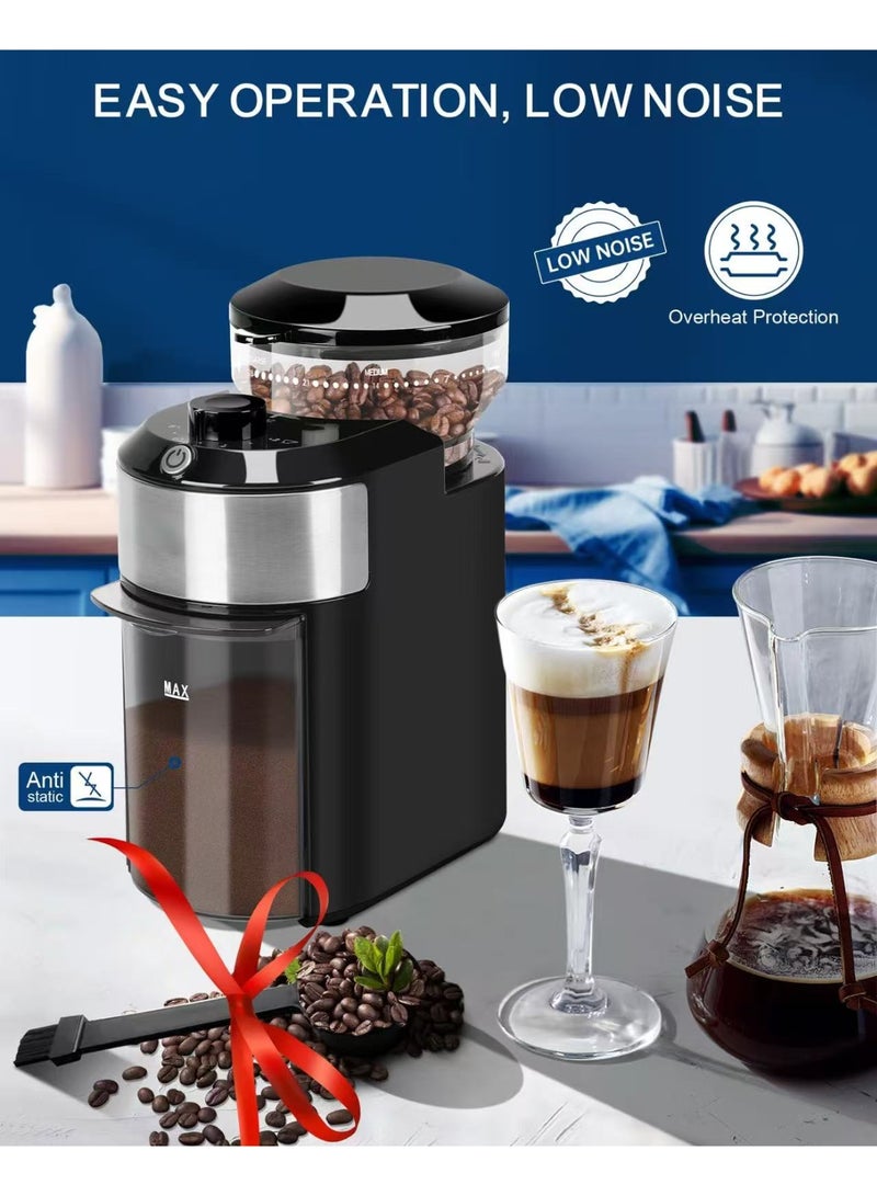Burr Coffee Grinder Electric - Adjustable Burr Grinder with 28 Precise Grind Settings for 12 Cups - Coffee Grinders for Home Use - Professional Coffee Bean Grinder - Stainless Steel - Image 5
