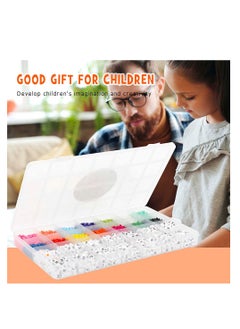Grab Mantra 5000Pcs, 3mm, Glass Seed Plus 2600Pcs Alphabet Letter Beads With 2 Rolls Elastic String Cord For Jewelry, Bracelets, Necklace, Earrings, Handmade Household Craft Kit  - Image 3
