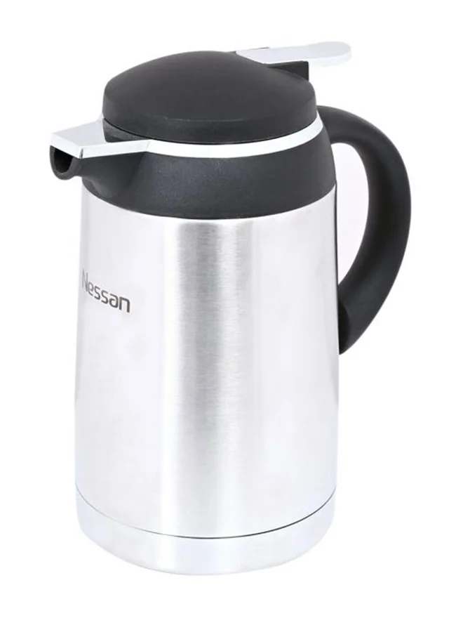 نيسان نسان ترمس ستانلس ستيل ملكي فضي أسود . لتر