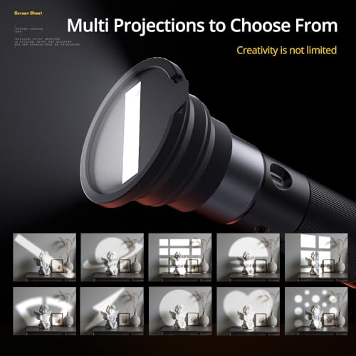 AMBITFUL LED Photography Flashlight, 4 Color Modes 10 Brightness Levels, 8400mAh Rechargeable Handheld Fill Light with Metal Magnetic Gobos for Video Photography Vlog (10W) - Image 4