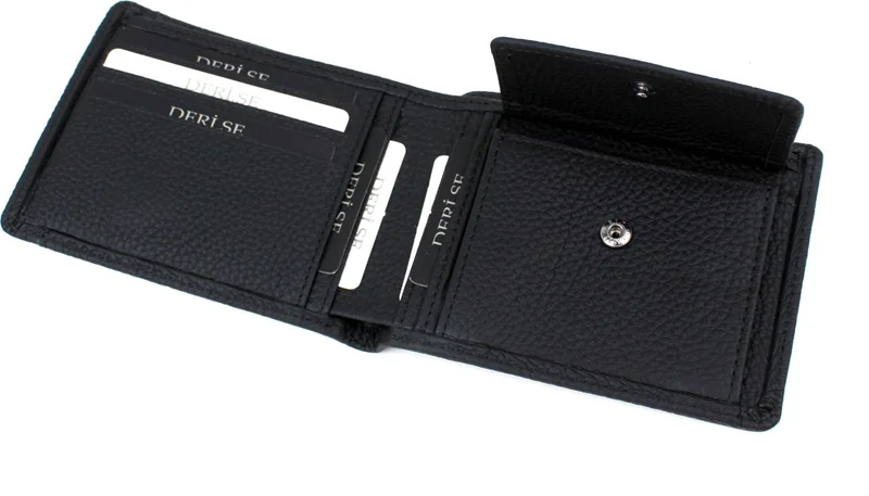 ديرسي كلوب Men's Tan Genuine Leather Mobile Card Holder Coin Pocket Wallet