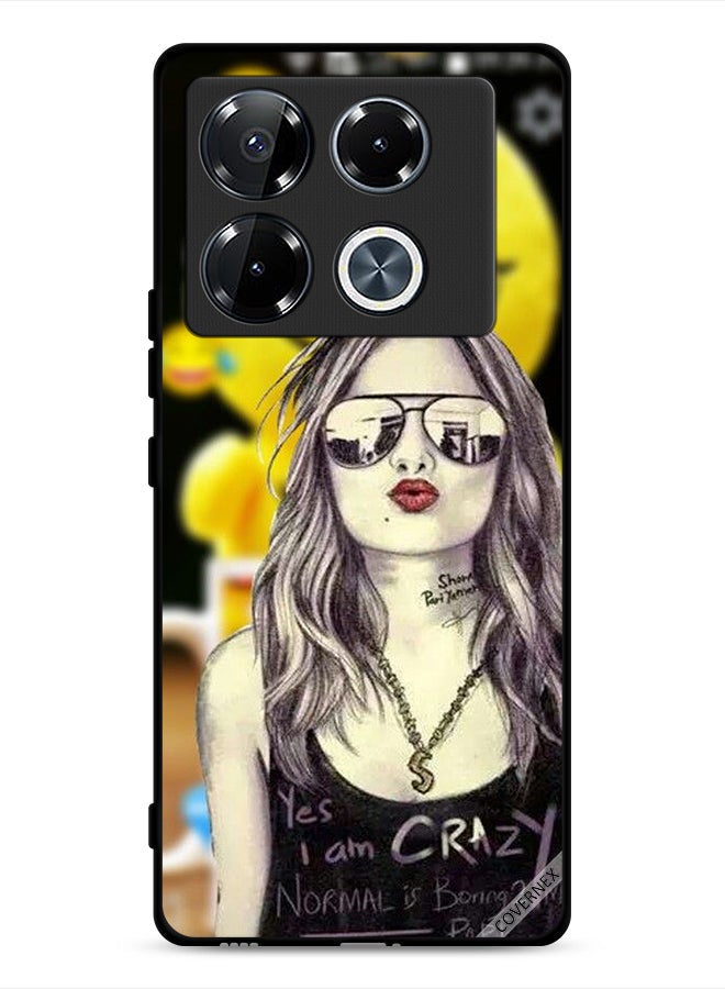 Covernex Infinix Note 40 Pro Plus 5G Protective Case Cover Yes I Am Crazy Normal Is Boring - Image 1