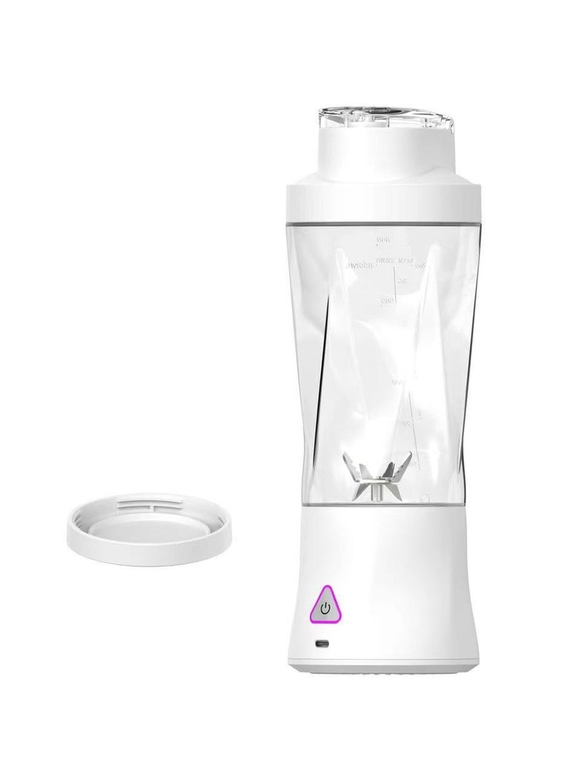 ماركة غير محددة عصارة محمولة صغيرة الحجم، Shake & Glide كوب شخصي، بسعة 700 مل، شحن USB بغطاء قابل للسفر، مثالي للمنزل/المطبخ/صالة الألعاب الرياضية 