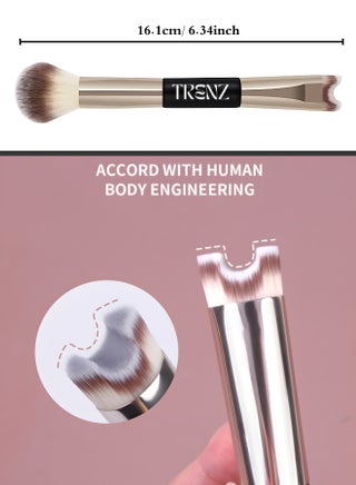 Dual-ended brush: one end for applying nose contour and the other for applying blush or highlighter - T04 - view 3