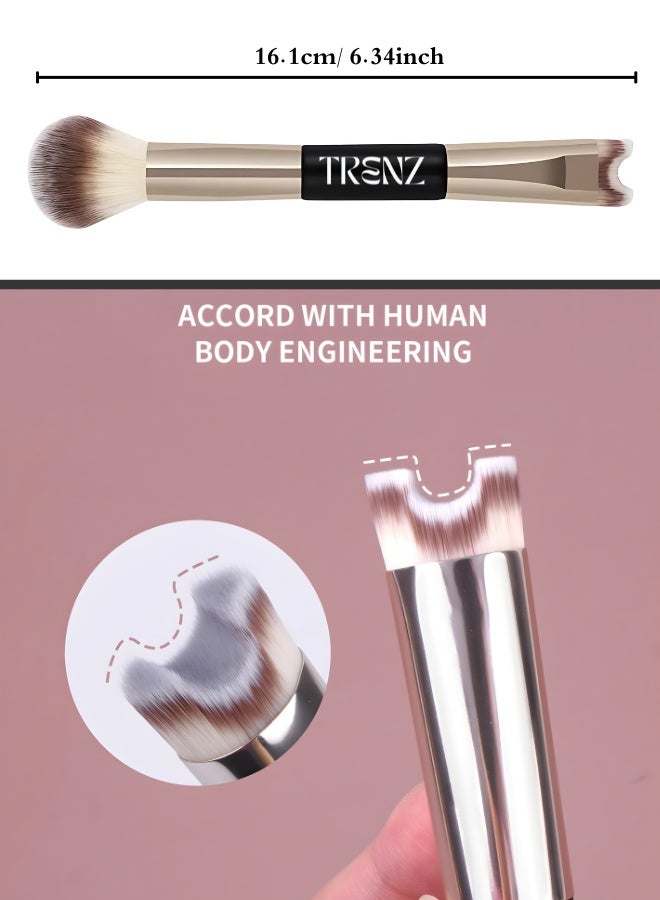 ترنز فرشاة مزدوجة لتطبيق كنتور الأنف من جهة وعمل البلاشر او الهايلايتر من الجهة الثانية - T12 - Image 3