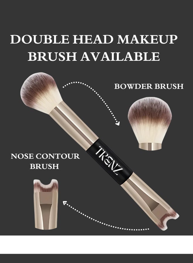 ترنز فرشاة مزدوجة لتطبيق كنتور الأنف من جهة وعمل البلاشر او الهايلايتر من الجهة الثانية - T12 - Image 4