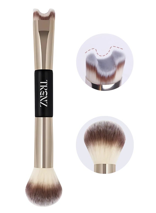 ترنز فرشاة مزدوجة لتطبيق كنتور الأنف من جهة وعمل البلاشر او الهايلايتر من الجهة الثانية - T12 - Image 1