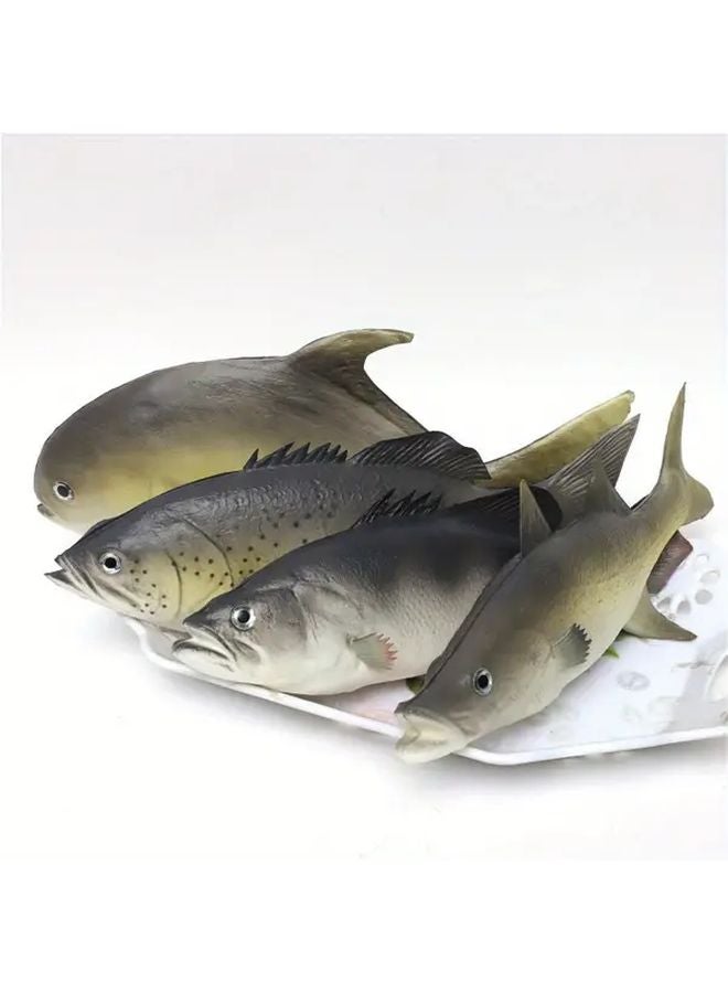 Realistic Shark Sea Bass Fish Model Ocean Animal Toy Prop Cat Pet - Image 4