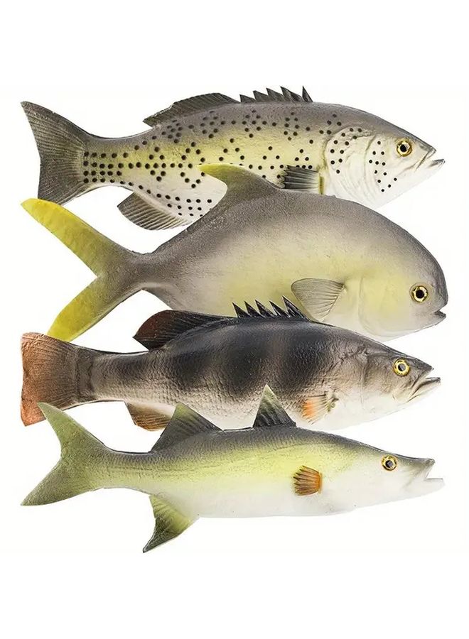 Realistic Shark Sea Bass Fish Model Ocean Animal Toy Prop Cat Pet - Image 2