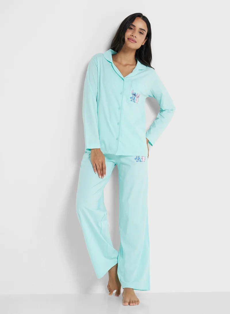 Disney Stitch Shirt & Pyjama Set