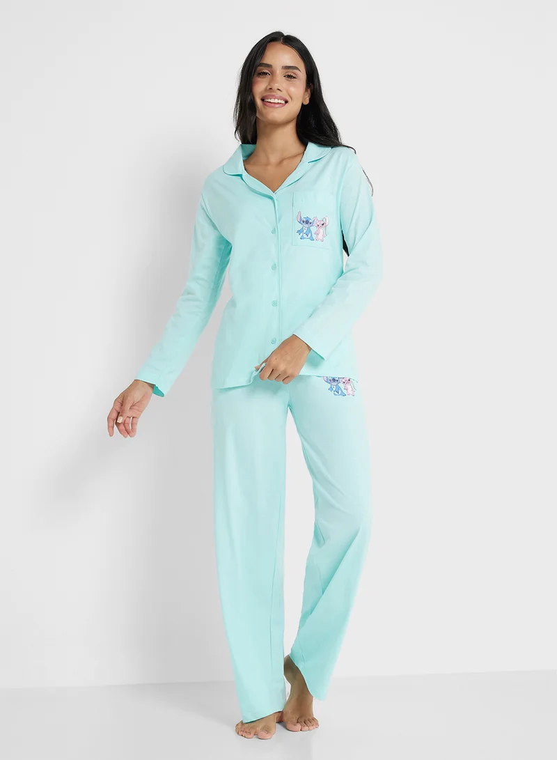 Disney Stitch Shirt & Pyjama Set