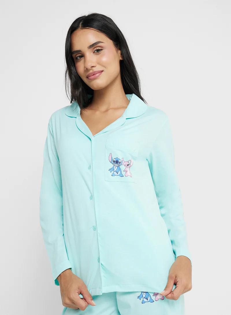 Disney Stitch Shirt & Pyjama Set