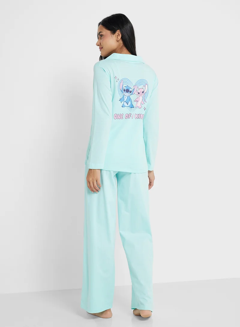 Disney Stitch Shirt & Pyjama Set