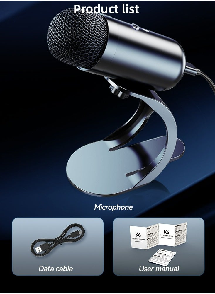 Generic - Professiona USB Microphone Kit Plug & Play,Live K-song Recording,easy to use and has clear sound quality,Suitable For Computers,Recording,Podcasts,Games,Etc - Image 1