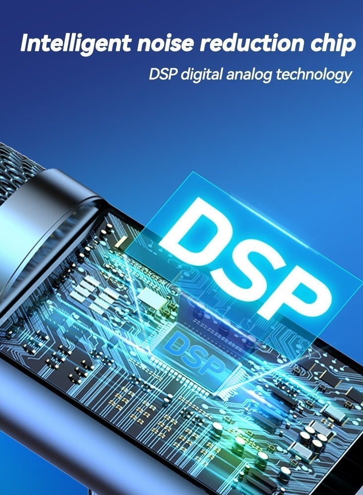 طقم ميكروفون USB احترافي، سهل الاستخدام وله جودة صوت واضحة، مناسب لأجهزة الكمبيوتر والتسجيل والبودكاست والألعاب وما إلى ذلك. - Image 3