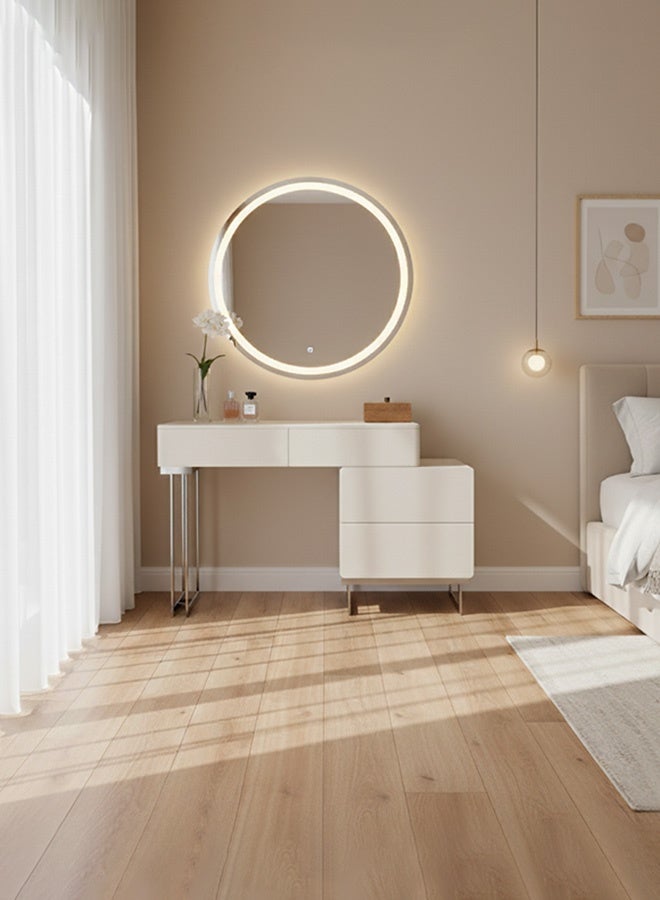 Neo Front Dressing Table Cosmetic Table with Drawers, Stool, Dressing Table, Vanity Desk with Storage Shelf and 7 Drawers, Bedroom Dressing Table DB-ZT2296 - Image 1