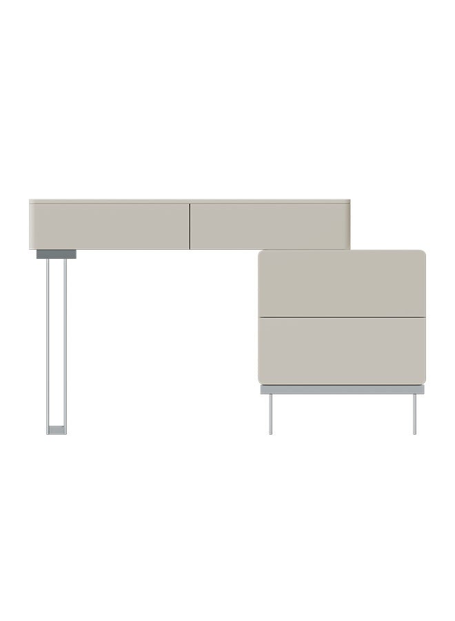 Neo Front Dressing Table Cosmetic Table with Drawers, Stool, Dressing Table, Vanity Desk with Storage Shelf and 7 Drawers, Bedroom Dressing Table DB-ZT2296 - Image 3