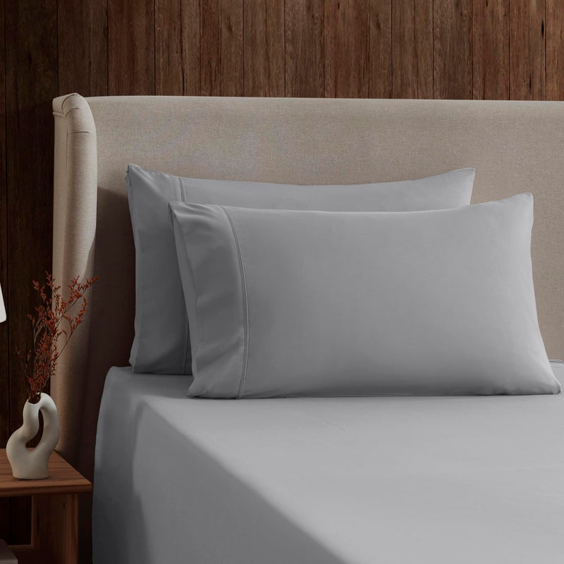 Nestl Nestl RV Short Queen Sheet Set- 4 Piece Bed Sheets for RV Short Queen Size Bed  Deep Pocket  Hotel Luxury  Extra Soft  Breathable and Cooling  Grey RV Short Queen Size Sheets  - Image 3