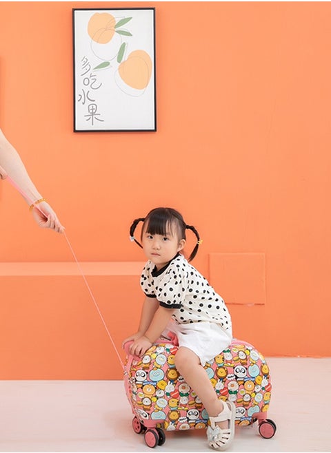 Kids Trolley Case, Ride-On Suitcase 2 In 1 Kid Luggage Organizer Waterproof Carry On Travel Bag Children's Motorcycle Trunk Storage Box,Kids Luggage With Spinner Wheels