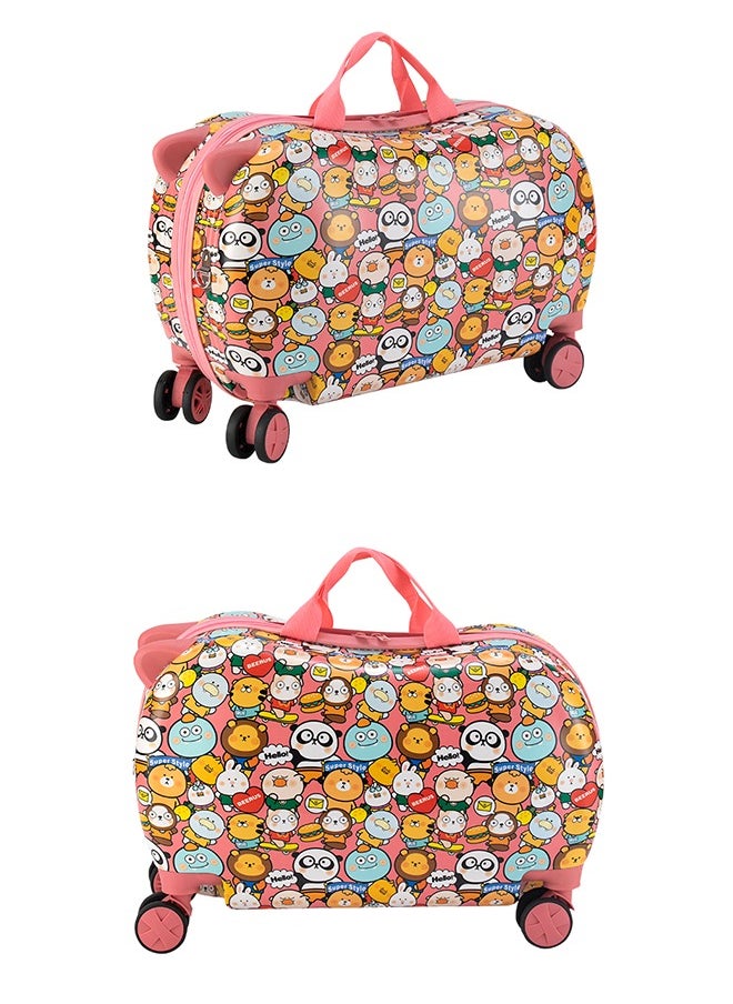 Generic - Kids Trolley Case, Ride-On Suitcase 2 In 1 Kid Luggage Organizer Waterproof Carry On Travel Bag Children's Motorcycle Trunk Storage Box,Kids Luggage With Spinner Wheels - Image 1