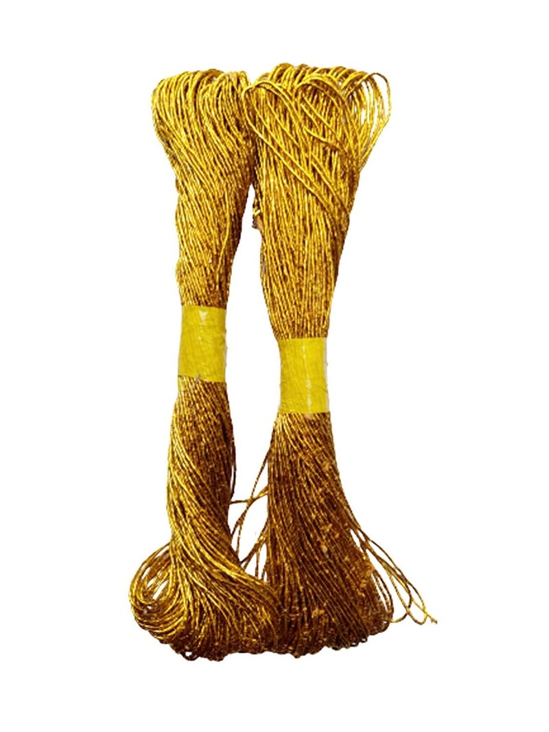 3A Featuretail Golden Jute Thread Twisted Rope for DIY Art and Craft Projects and Decoration (10 Pieces of 10mtr Each) - Image 2