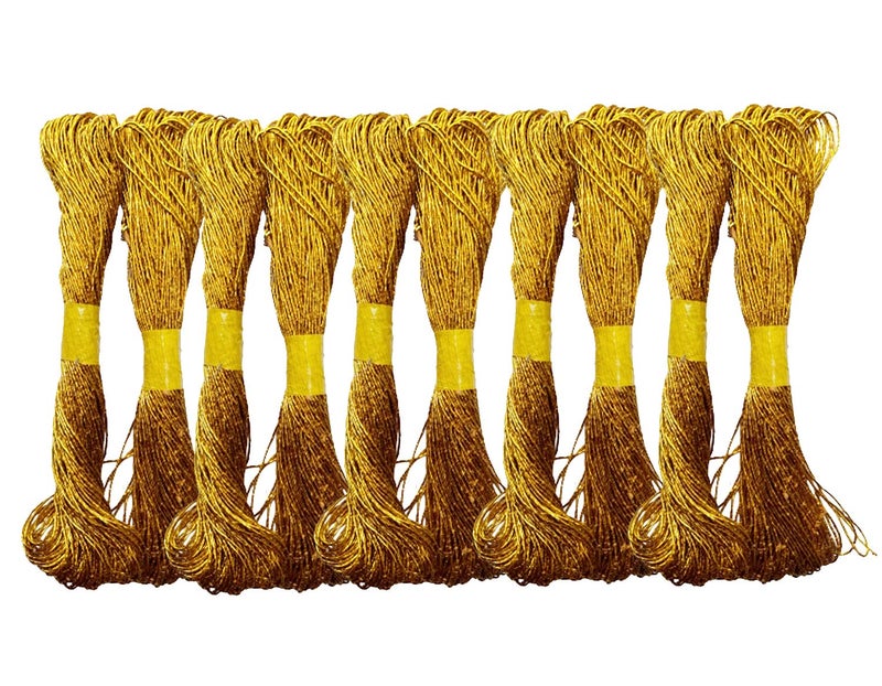 3A Featuretail Golden Jute Thread Twisted Rope for DIY Art and Craft Projects and Decoration (10 Pieces of 10mtr Each) - Image 3