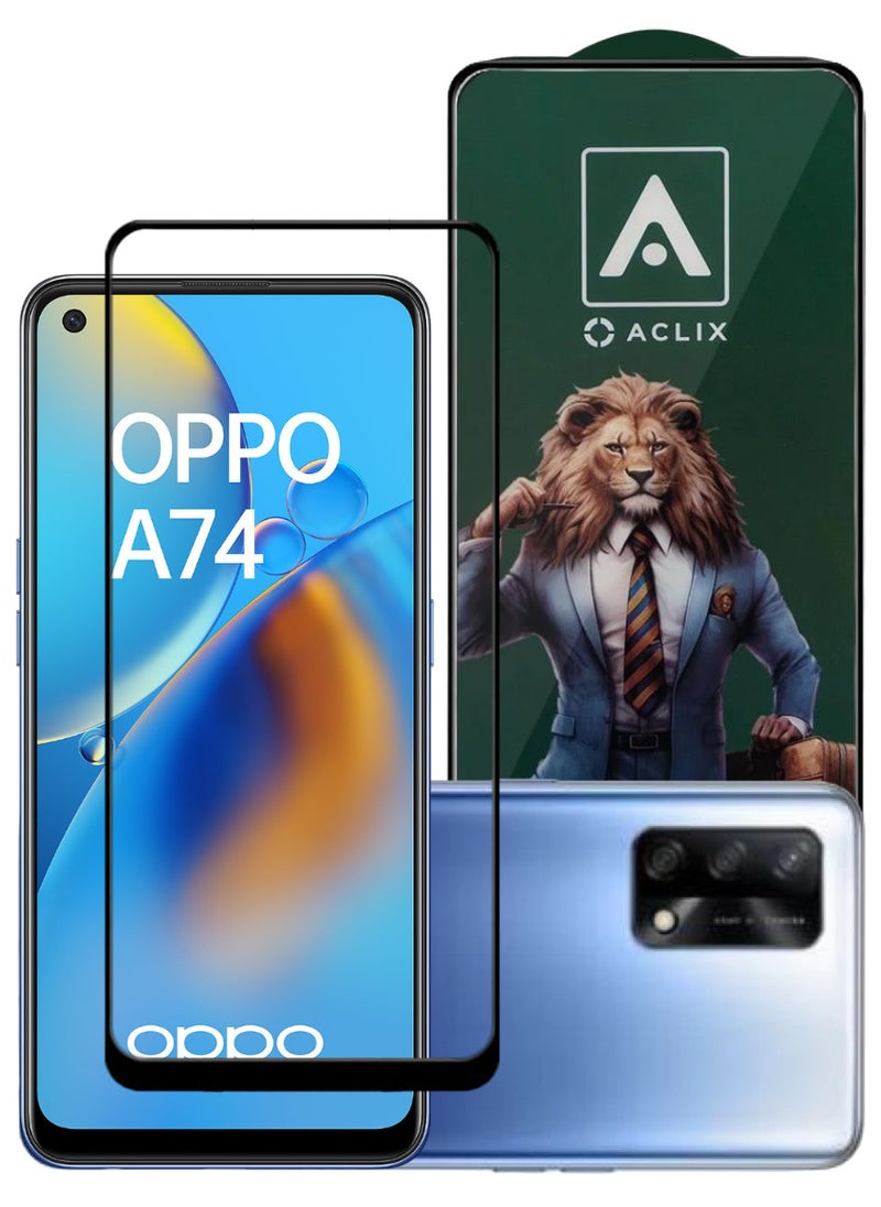 ACLIX Antistatic ESD Dustproof Premium Quality High Definition Tempered Glass Screen Protector Designed For Oppo A74 - Image 1