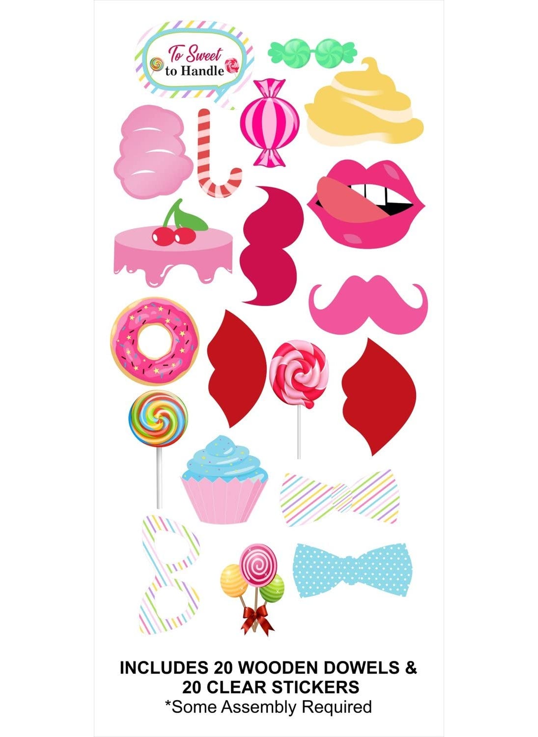 Theme My Party - Theme My Party Birthday Decoration Party Supplies for Birthday Boys and Girls (Candy Land - Props Set of 20) - Image 1