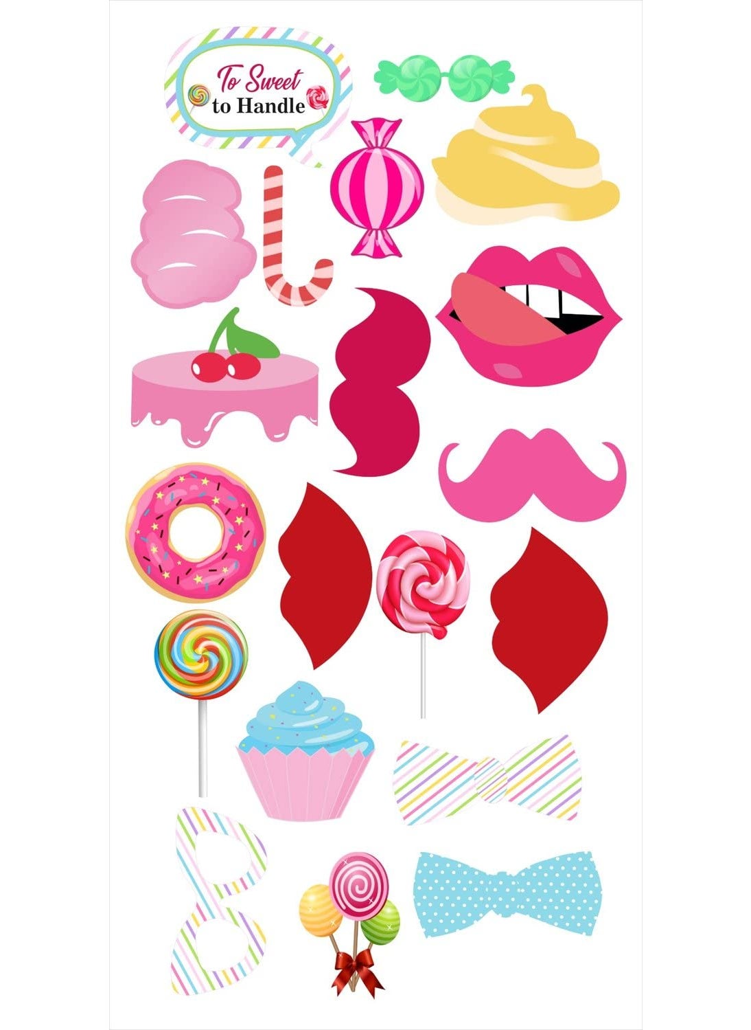 Theme My Party - Theme My Party Birthday Decoration Party Supplies for Birthday Boys and Girls (Candy Land - Props Set of 20) - Image 1