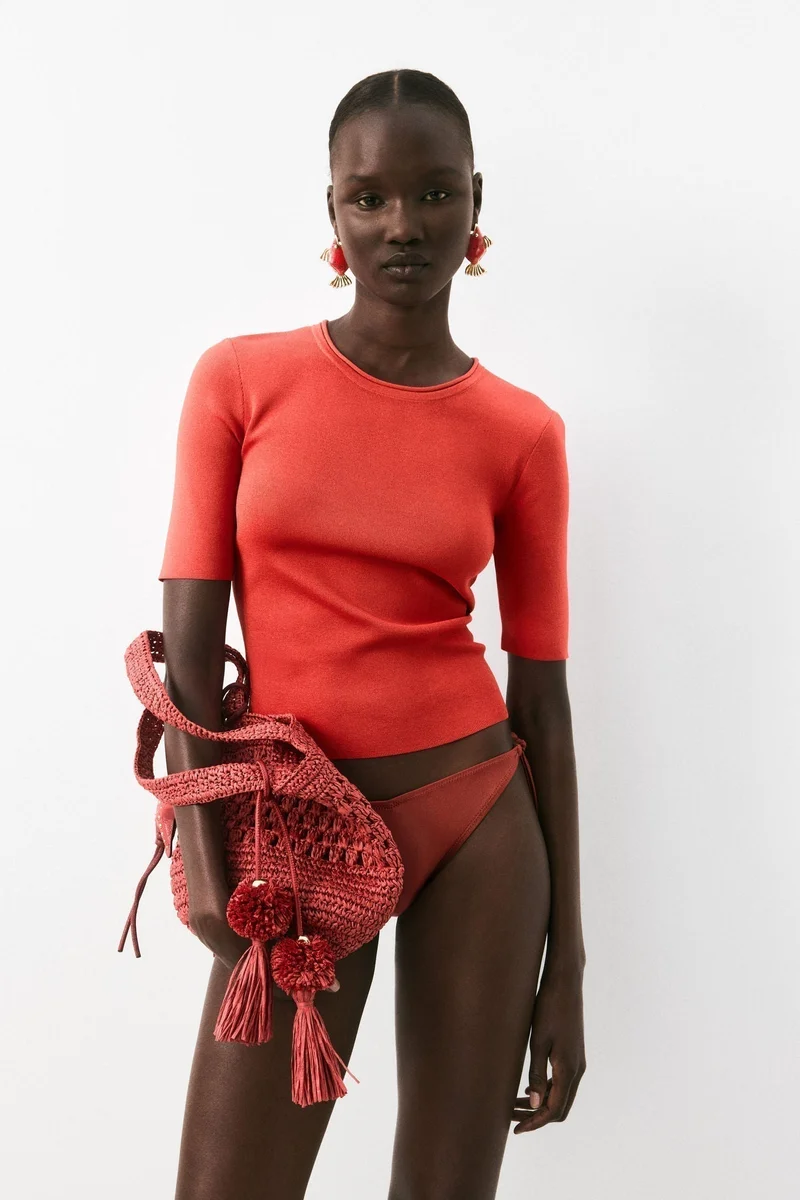 اتش اند ام تيشيرت محبوك ناعم