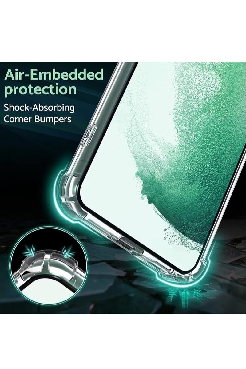 أوميكسبرو غطاء شفاف مغناطيسي متوافق مع هاتف Samsung Galaxy S22 Ultra Slim Bumper MagSafe Case Cover متوافق مع محفظة البطاقات والشاحن اللاسلكي والشاشة والكاميرا S22 Ultra Case 5g - Image 3