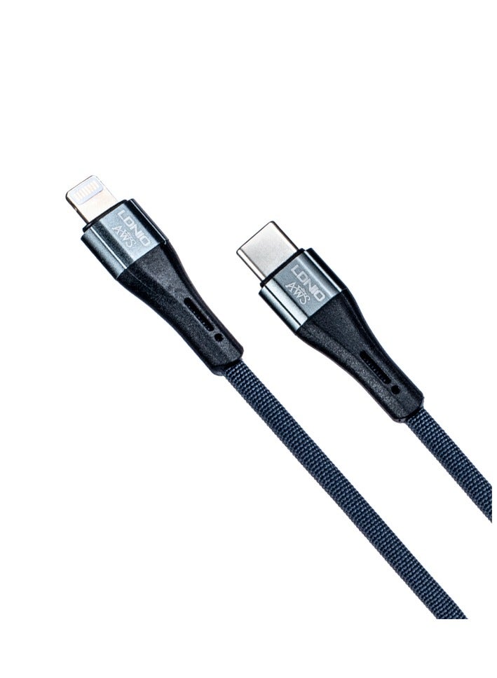 لدينو سلك شاحن تايب سي الى Lightning 2 M بي دي رمادي Ldnio - Image 2