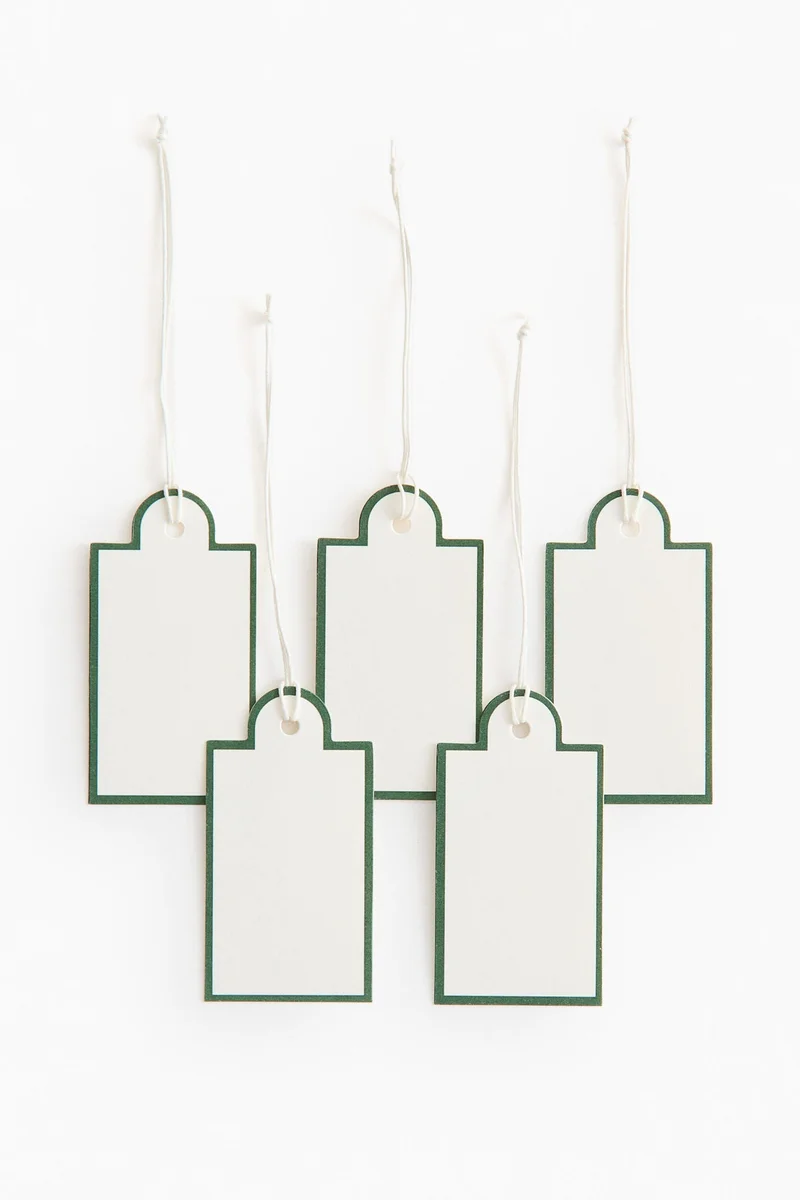 H&M 5-pack gift tags
