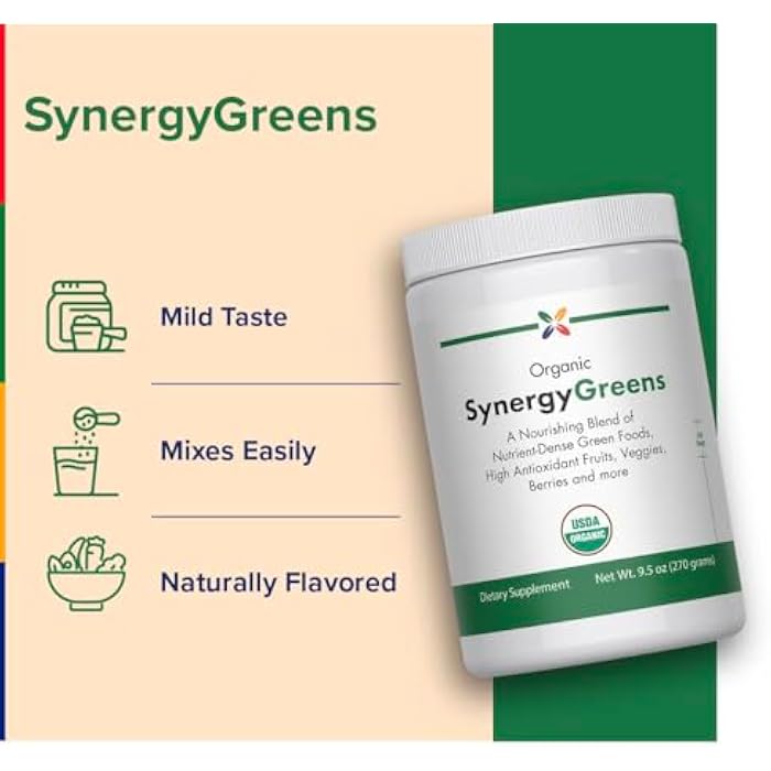Stop Aging Now - Organic Greens Powder Superfood Supplement Blend Mix - 9.5oz - Naturally Flavored - Image 3
