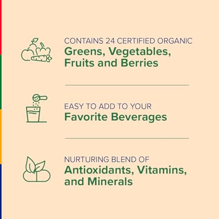 Stop Aging Now - Organic Greens Powder Superfood Supplement Blend Mix - 9.5oz - Naturally Flavored - Image 2