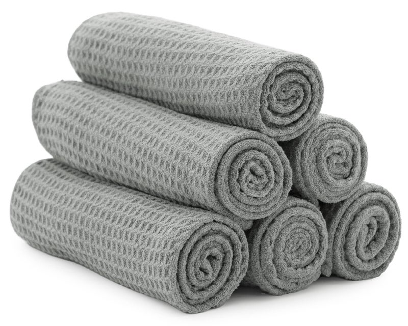 S&T INC. Microfiber Gym Towels, Yoga Towel for Home and Gym Bag, 16 Inch x 27 Inch, 6 Pack - Image 1