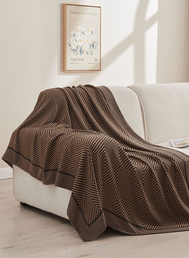 Hanayo Blanket Large Decorative Throw Blanket Soft Polyester Blanket for Couch Room Decor Cozy Warm Lightweight Blanket 185*135cm(Coffee) - Image 2