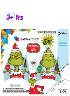 MAGNA-TILES لعبة بناء مغناطيسية ذات إصدار محدود من غرينش من كتاب دكتور سوس كيف سرق غرينش عيد الميلاد، ألعاب بناء للأطفال من عمر 3 سنوات فما فوق، 19 قطعة  - Image 1