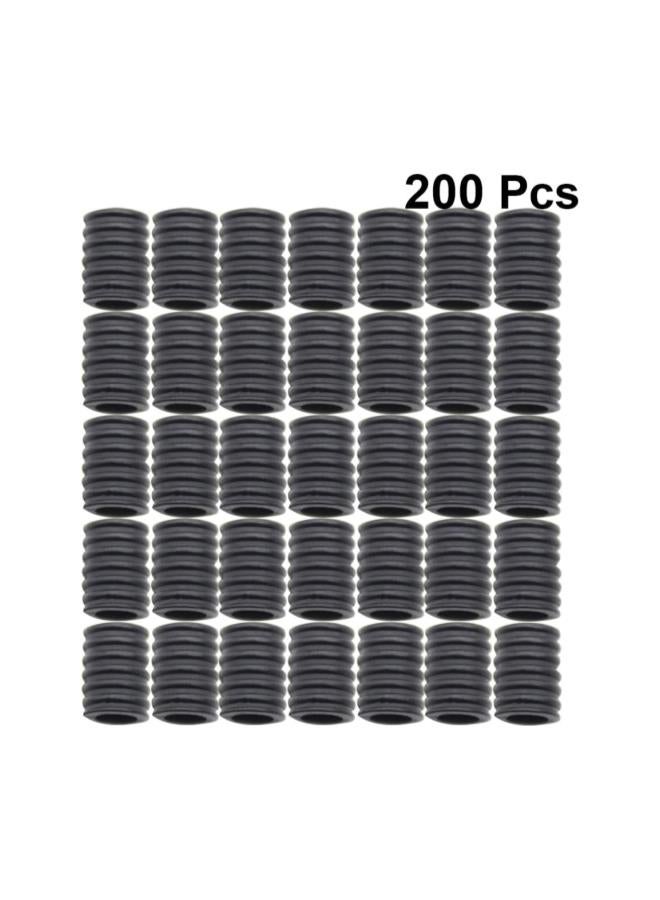 كلاراكو 200 قطعة من مشبك السيليكون القابل للتعديل لحلقات الأذن لمنع الانزلاق للأذنين للبالغين والأطفال عالميًا (أسود) - Image 2