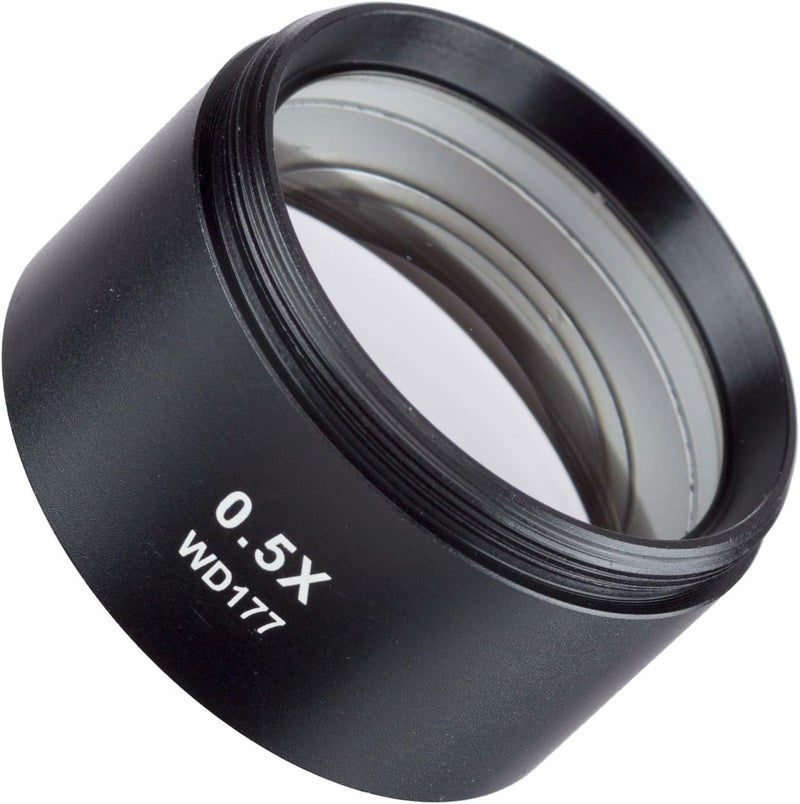 AmScope ZM05 0.5X Barlow Lens For ZM-Series Stereo Microscope Heads, 48mm Diameter - Image 1