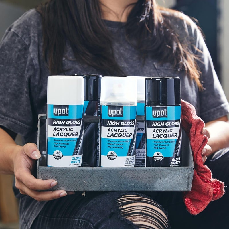 U-POl Acrylic Lacquer, Fast-Drying, All-Purpose Vehicle Touchup Paint With Gloss Finish, For Scratches & Marks, Gloss Clear - Image 1