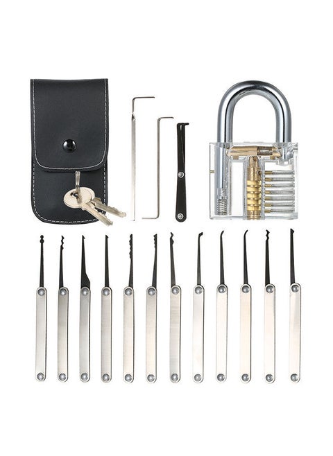 15-Piece Lock Picking Set Multicolour