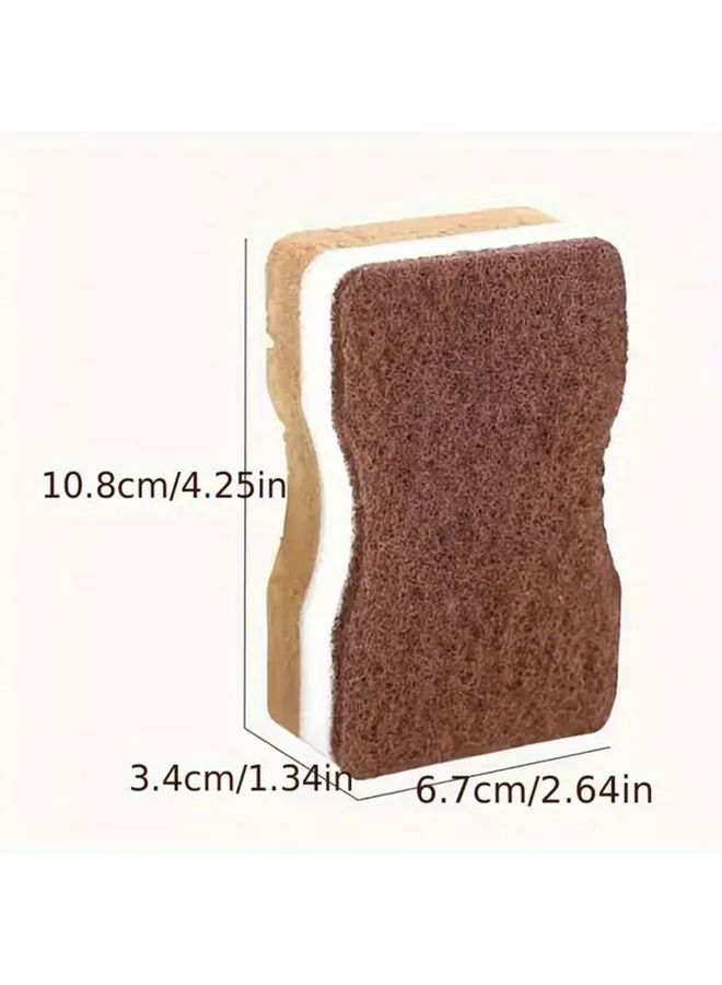 10 Pack individually wrapped 3 Layer Seaweed Saltwater Activated Khaki Sponges Heavy Duty Polyurethane Foam Like Scratch Resistant Color Coded Dishwashing - Image 3