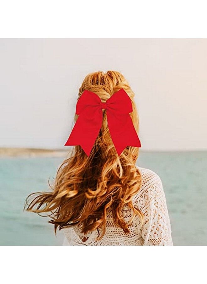 Motique Accessories Red Jumbo Bow Clip With Tails  - Image 4
