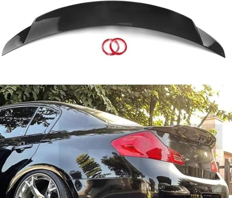 QASULER Carbon Fiber Look Rear Bumper Spoiler - Image 2