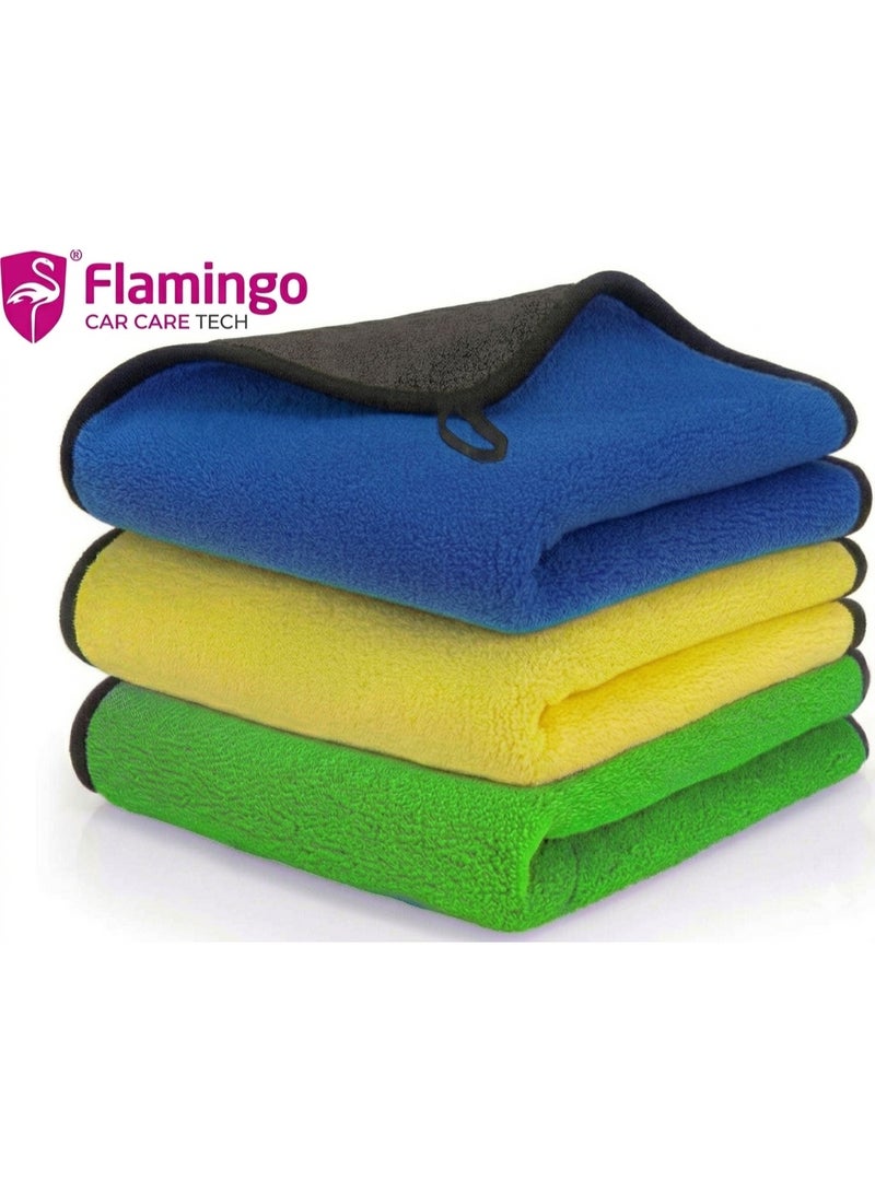 flamingo microfiber towels - 40cm*30cm - 3 pieces - Image 1