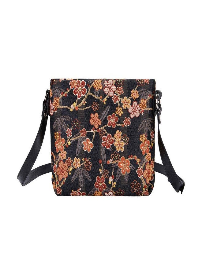 Signare Tapestry Crossbody Bag Shoulder Purse for Women In Ume Sakura Design Japanese Style (XB02-SAKURA) - Image 1