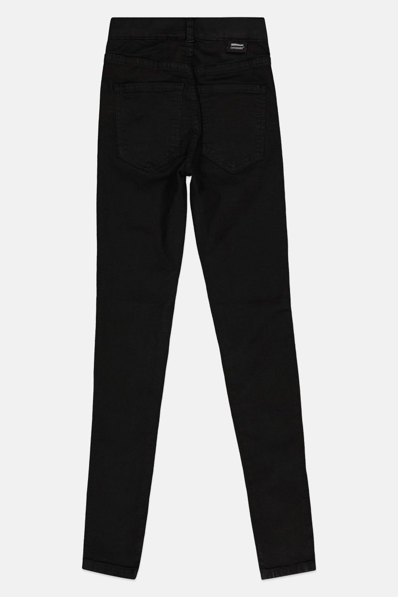 Dr Denim Women Super Skinny Fit Solid Non-Stretchable Jeans, Black - Image 4